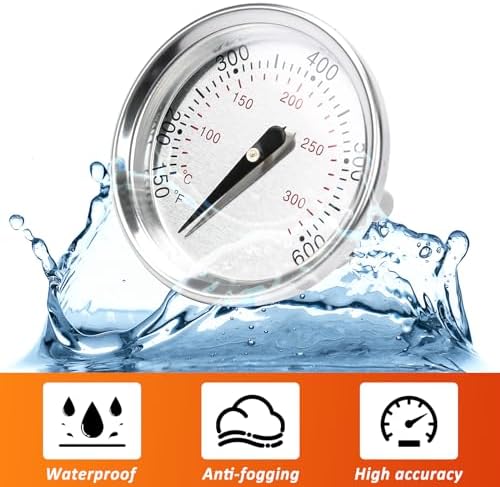 Hisencn 1.8 Inch Grill Thermometer for Weber GS4 Spirit II Q 22 26 Kettle - Image 5
