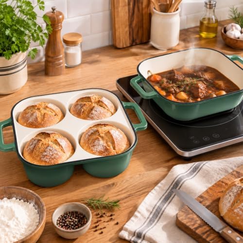 Dutch Oven With Lid, Mini Enamel Sourdough Dutch Oven for Bread Baking - Image 5