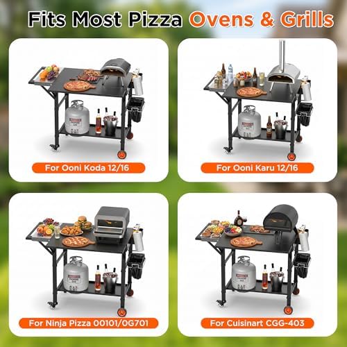 Pizza Oven Table for Ooni Pizza Ovens, Large Countertop Pizza Oven Stand - Image 6