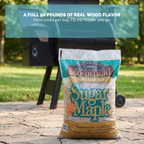 BBQR's Delight Sugar Maple Wood Pellets for Smoker & Grill, Premium BBQ Smoking Pellets, 20 lb Bag - Image 2