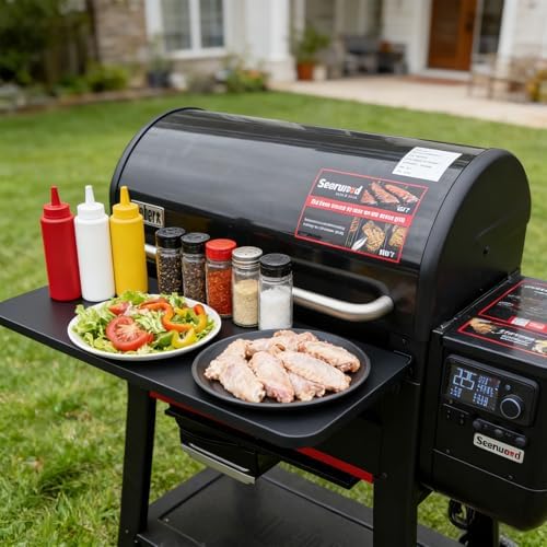 Utheer Folding Front Shelf for Weber Searwood XL 600, BBQ Prep Table - Image 2