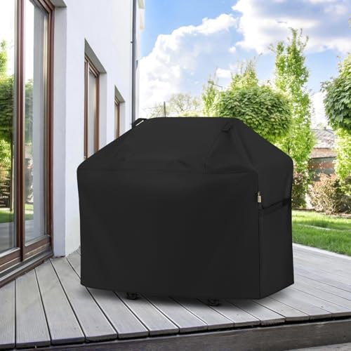 Arcedo Outdoor BBQ Grill Cover 55 Inch Compatible with Weber, Black - Image 7