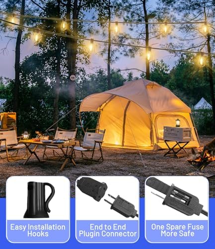 Tenmiro 120FT Outdoor String Lights, Ultra Long Waterproof 30+2 Edison Shatterproof Bulbs Led Outside Patio Lights for Porch Deck Garden Backyard Balcony Wedding Party Decor - Image 5