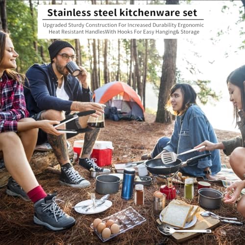 Camping Essentials Accessories Camping Gear Must Haves, Cooking Utensils Set Rv Camping Kitchen Backpacking Supplies Camper Gadgets Outdoor Hiking Travel Picnic Gifts - Image 6