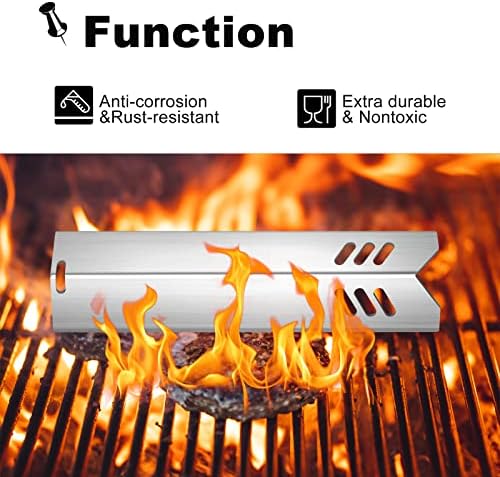 Grill Heat Plates Shield for Backyard Grill BY14-101-001-05 BY16-101-002-06,Revoace Gas Grill GBC1690W GBC1705WV GBC1706W GBC1793W,Uniflame GBC1030WRS GBC1134W Stainless Steel Burner Cover 14" - Image 7