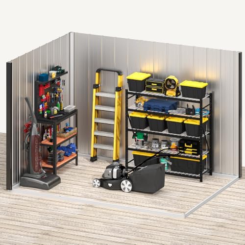 DWVO 7x5ft Outdoor Storage Shed with Window & 3 Lockable Doors - Image 7