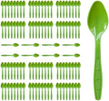 Kiwi Green Plastic Spoons Heavy Duty, Disposable Party Supplies 104 PCS by FUEVING