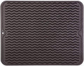 MicoYang Silicone Dish Drying Mat — Quick-Dry Ridges Counter & Sink Pad, Heat-Resistant Trivet to 450°F, Non-Slip & Dishwasher Safe, Roll-Up Storage, 18 Colors & 9 Sizes (Coffee, 16"×12") by MicoYang