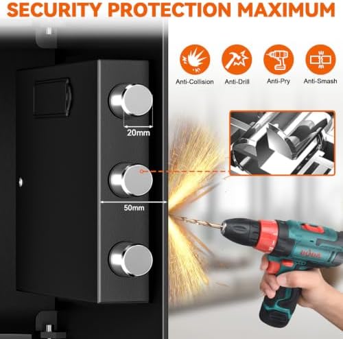 5.2 Cu Ft Large Safe Box for Home with Digital Keypad and Key Lock - Image 3