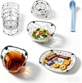 Collapsible Camping Tableware Set - 6 Pack Foldable Cups, Bowls & Plates Combo with Utensils, Lightweight, Portable, Easy to Clean & Heat Resistant for Picnic, Hiking, Travel, RV by Unknown