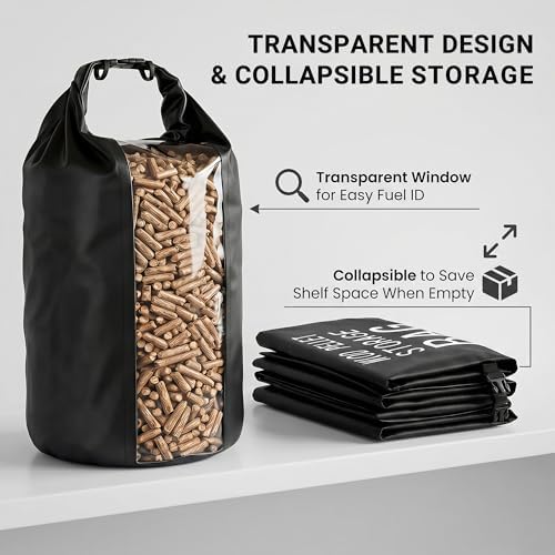 2 Pack 50LB Waterproof Pellet Storage Bags with Backpack Straps - Image 6