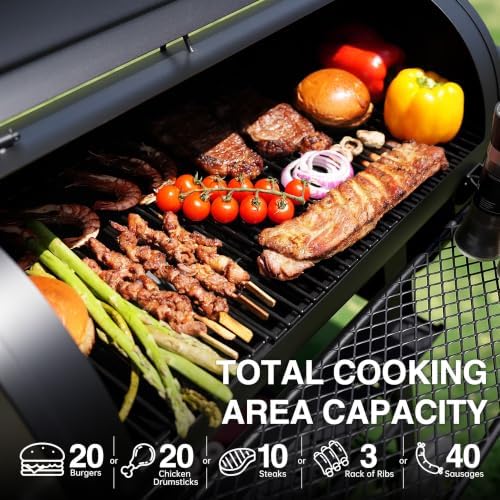 KingChii 547 SQ.IN. Charcoal Grill and Smoker Combo, Offset Charcoal Wood Smoker Grill for Outdoor Patio BBQ Grilling, Black - Image 2