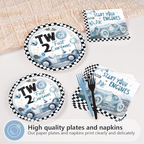 96Pcs Two Fast Birthday Party Decorations, Serves 24 - Image 3