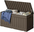 78 Gallon Deck Box Outdoor Indoor Waterproof Storage Box, Brown by Acurax
