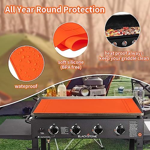 Cuttable Silicone Griddle Protect Mat for Blackstone,Compatible with 36", 30",28" Models, Protect Mat for Blackstone Griddle,All Season BBQ Grill Mat Protective Cover - Image 2
