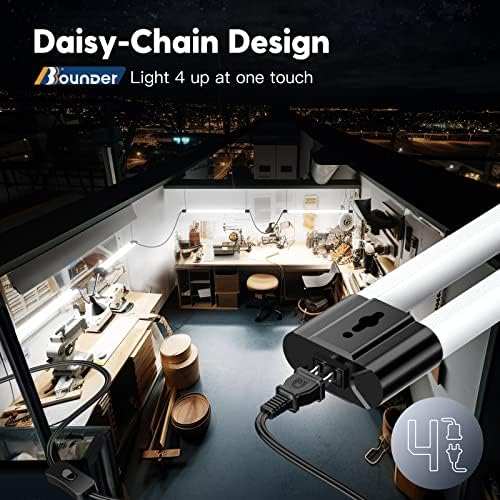 BBOUNDER 10 Pack 4FT LED Shop Light, 6500K, 40W=250W, 4400LM, 4 Linkable - Image 5