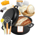 5 QT Pre-Seasoned Cast Iron Dutch Oven for Bread Baking by Huolewa
