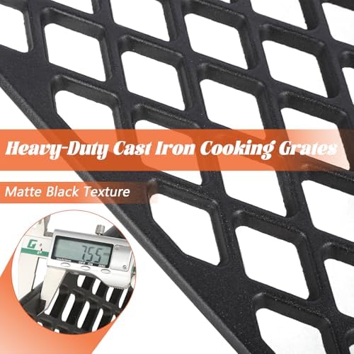 Grill Grates for Traeger 22 Series Pro 575 Lil Tex Elite Pro BBQ070 Cast Iron Cooking Sear Grate Bottom Grid Rack BBQ Replacement Parts BAC366 Wood Pellet Smoker Accessories - Image 4