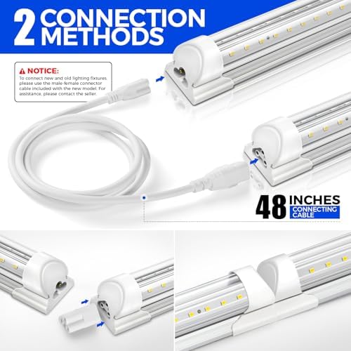 Barrina T8 LED Shop Lights 8FT, 72W 10000LM 6500K, High Output, 10 Packs - Image 6