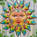 Daogtc Metal Sun Wall Decor - Sun Flower Wall Art Decoration,Hanging Decoration for Home Garden Farmhouse Yard Patio Fence Living Room Bedroom (SUN-G) by Daogtc