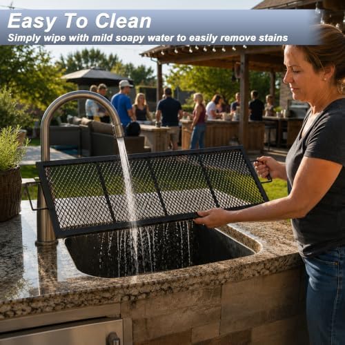 44 Inch Rectangle Fire Pit Grill Grate for Outdoor Campfire, Gathering - Image 5