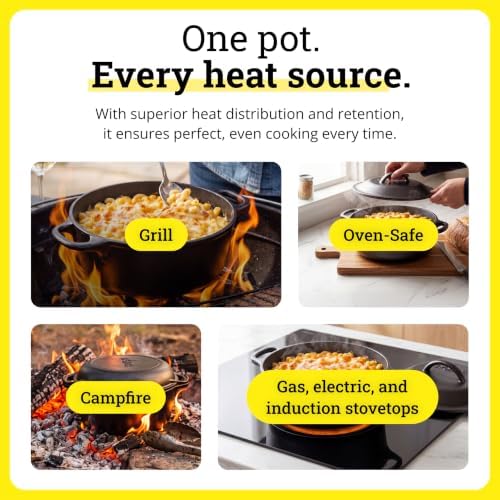 Lodge Cast Iron Dutch Oven with Loop Handle, Oven-Safe, 2 Quart - Image 4
