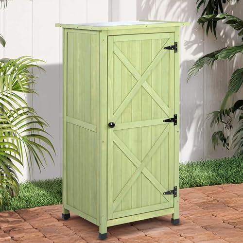 4x2 FT Wooden Outdoor Storage Cabinet - Image 4