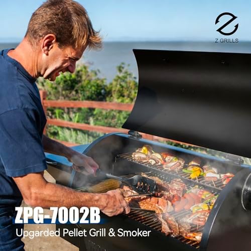 Z GRILLS 2026 Upgrade 8-in-1 BBQ Pellet Grill & Smoker, 697 sq in Cooking Area, PID Auto Temperature Control, 28 lbs Hopper Capacity, Outdoor Grill, Black (Grill Cover Included) - Image 2