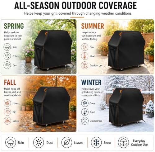 Outdoor Grill Cover for Viking 42" Freestanding Grill 2015-2024 2025 2026, Durable BBQ Grill Cover with Wind Resistant Drawstring and Handles, Barbecue Grill Protector for Patio Backyard - Image 7