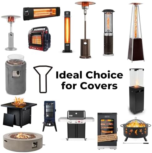 LPG Patio Heaters Cover, Cylinder Tower Patio Heater Covers, Heavy-duty and Weather-resistant Oxford Fabric, Waterproof, Dust-proof, Snow-proof, Windproof, with Zipper and Storage Bag - Image 6