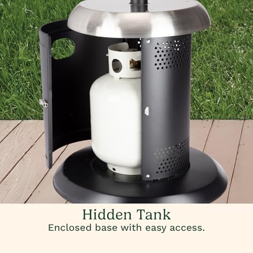 Cuisinart Perfect Position Propane Patio Heater, 38,200 BTU Powerful Directional Stainless Steel Outdoor Heater with Hidden Tank and Drink Table, Swivel Arm and Reflective Heat Shield - Image 4