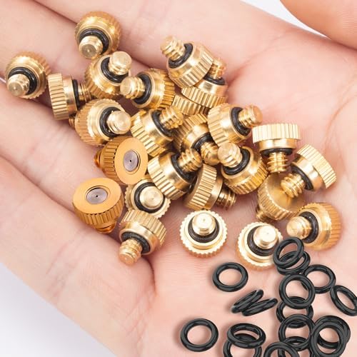 20 Pack Brass Misting Nozzles 10/24 UNC 0.020" (0.5mm) Orifice - Image 3