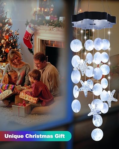 Toodour Solar Wind Chimes for Outside, Gifts for Mom Grandma Women Girls - Image 4