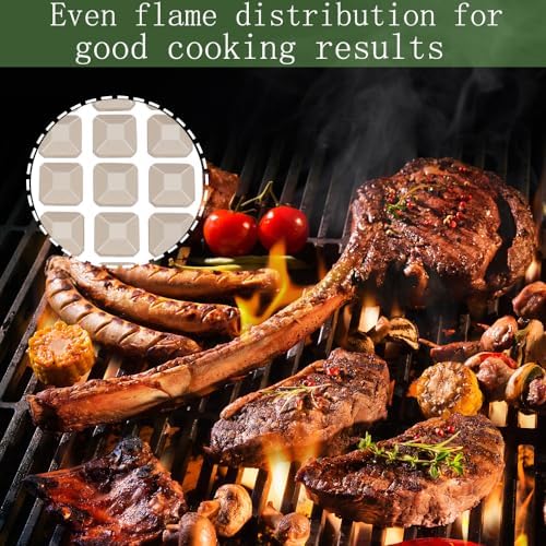 Leship Ceramic Briquettes Replacement for Turbo, Nexgrill Gas Grills, Gas Grill Briquettes Replacement for Lava Rocks, 100-Piece, 2 x 2 inches - Image 5