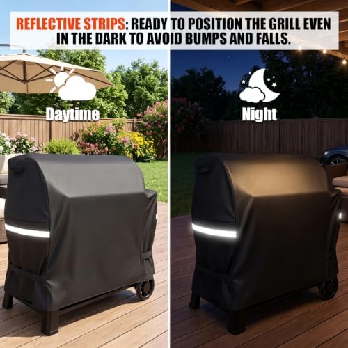 QuliMetal Grill Cover for Weber Searwood XL 600 Pellet Smoker Grill - Image 6