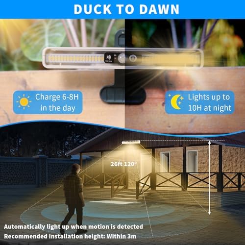 Clip On Solar Lights Outdoor with PIR Motion Sensor (White ,4 Pack ,3000K) - Image 3