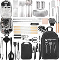 Wesqunie Camping Cooking Utensils Set, Cookware Set for Outdoor Hiking BBQ by WesqunieOutdoorAccessories
