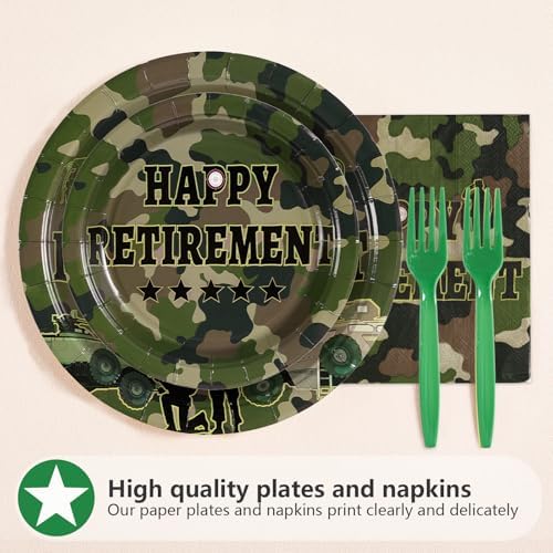 96Pcs US Army Retirement Party Decorations, Serve 24 - Image 2