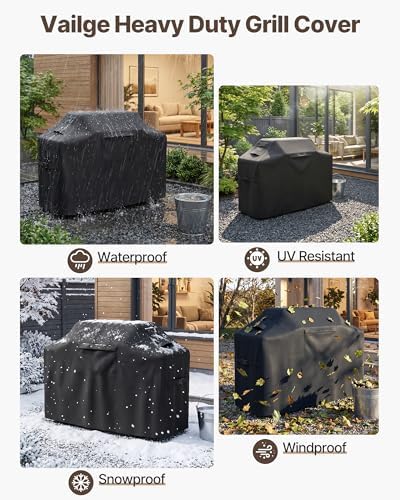 Vailge Grill Cover for Outdoor Grill & Waterproof 600D BBQ Cover 72 Inch - Image 6