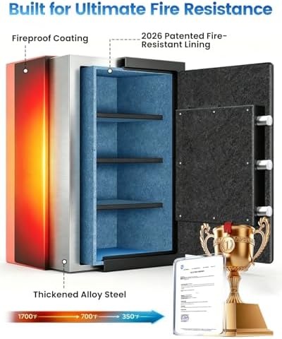 [ °] Fire Proof Safe for Home Documents 5.0 Cuft - Image 3