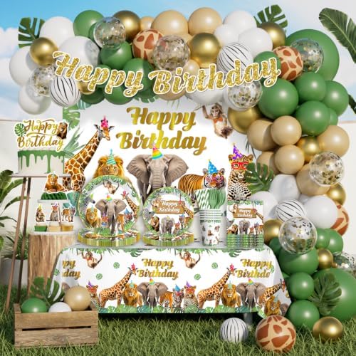 272Pcs Safari Birthday Decorations, All-in-One Decor Set for 25 Guests by Unknown