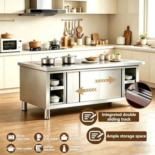 Stainless Steel 47×24×31 in Commercial Prep Work Table - Image 4