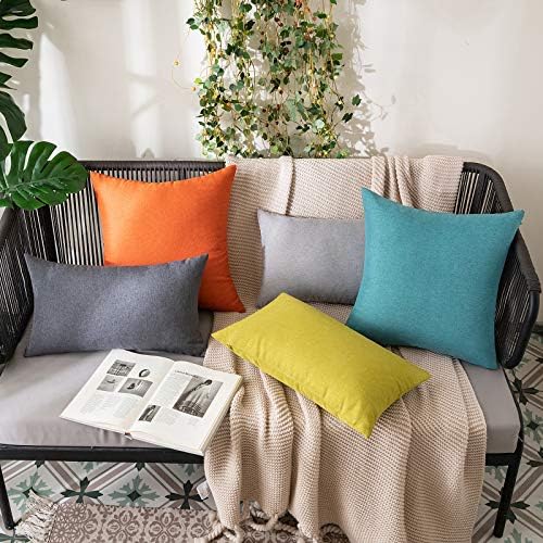 MIULEE Decorative Outdoor Pillow Covers Euro Waterproof 24x24 Turquoise - Image 5