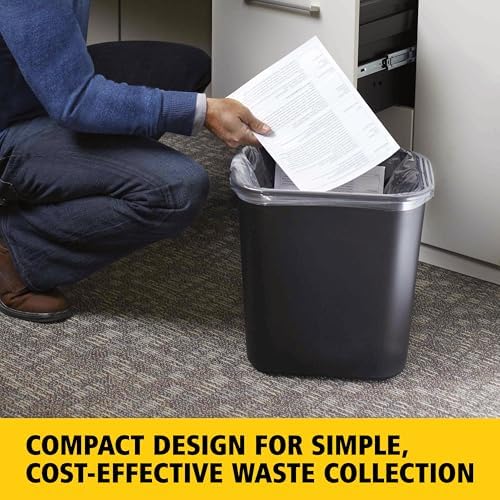 Rubbermaid Commercial Products Wastebasket, Black, 7-Gallon, 4 Pack - Image 3