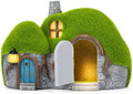 Solar Garden Outdoor Fairy House Statue 10.05-In Lawn Yard Porch Ornament by Darkdec