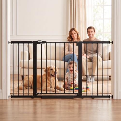 Mumeasy 29.7-57" Extra Wide Baby Gate,Dog Gate Indoor for Doorways & Stairs by Mumeasy-FocusonBabyPetSafetyGate