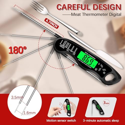 Cooking Thermometer，IP67 Waterproof Meat Thermometer Digital - Image 5
