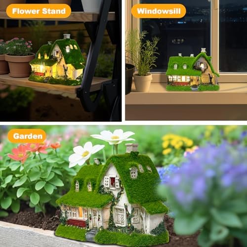 Solar Garden Outdoor Statue Light - Fairy House Lawn Decoration for Patio, Balcony, and Yard - Unique Gift for Any Occasion - Image 5