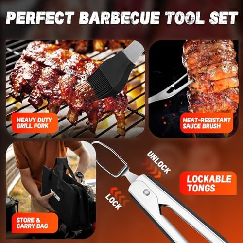PURPLEBIRD Grill Set for Outdoor Grill 6 pcs, Heavy Duty Grilling Tools Set - Image 5
