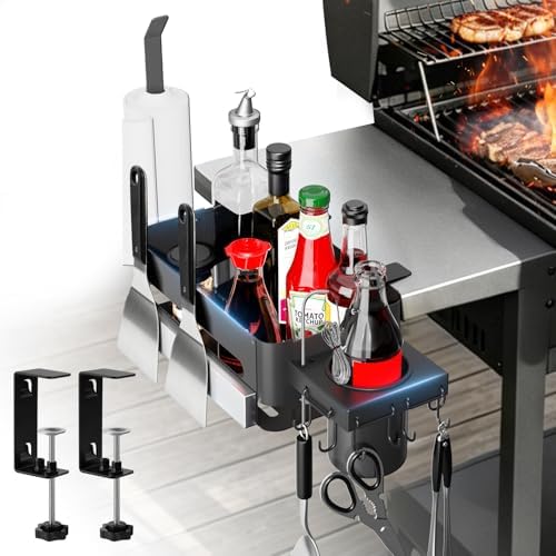 Griddle Caddy for Blackstone 36"/28"/22"/17" Griddles & Prep Cart, 6-in-1 Space-Saving Blackstone Griddle Accessories Organizer with Magnetic Tool Holder, Paper Towel Holder, Cup Holder by Coinicxcel